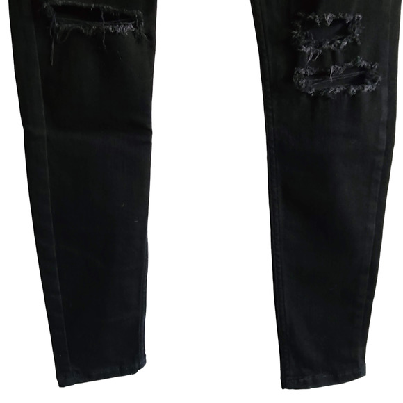 WE THE FREE Black Button Fly Busted Knee Distressed Jeans OB1153075 Women's 26 - Picture 8 of 16